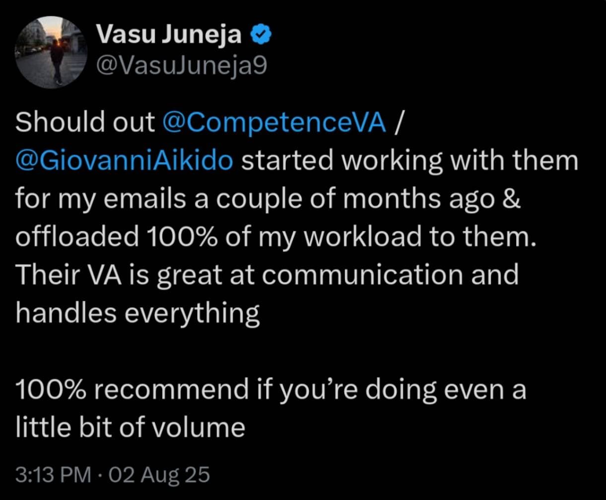 Client Testimonial Screenshot